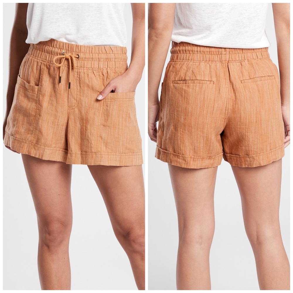 Athleta Cabo Linen 4” Short - Tan